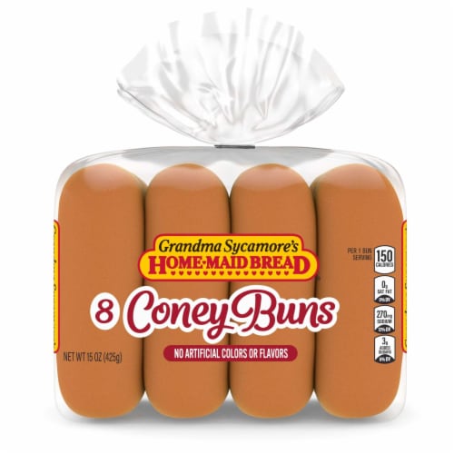 Grandma Sycamore's Home-Maid Bread® Coney Buns Perspective: bottom