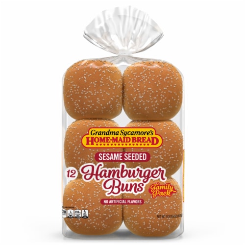Grandma Sycamore's Sesame Seeded Hamburger Buns Perspective: bottom