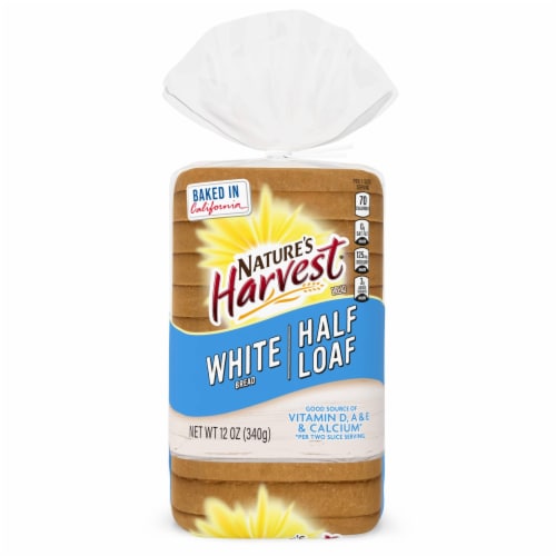 Nature's Harvest White Bread, Half Loaf Perspective: bottom