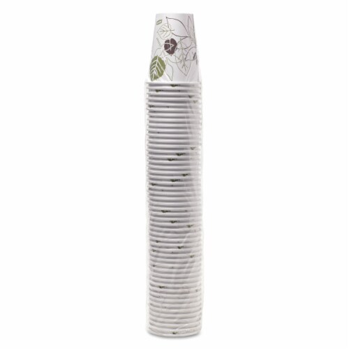 Dixie® Pathways Paper Hot Cups, 12 Oz, 50/pack 2342PATH Perspective: bottom