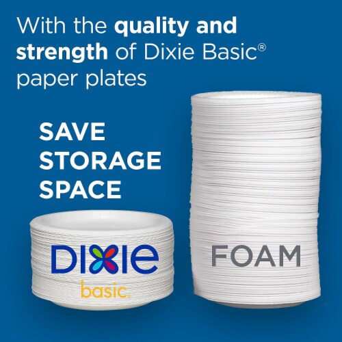 Dixie Basic Paper Dinnerware Bowls White 12 oz 125/Pack DBB12WPK Perspective: bottom