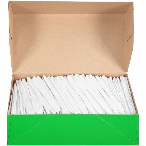 Member's Mark Plastic Knives, Heavyweight, White (600 Count) Perspective: bottom