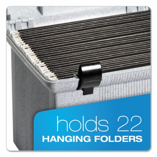 Pendaflex PortFile Large Portable File Box - Granite Perspective: bottom