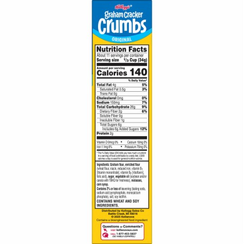 Kellogg's Graham Cracker Original Crumbs Perspective: bottom