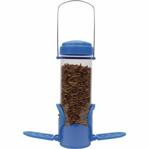 Woodstream 2 Port Dried Mealworm Tube Bird Feeder Perspective: bottom