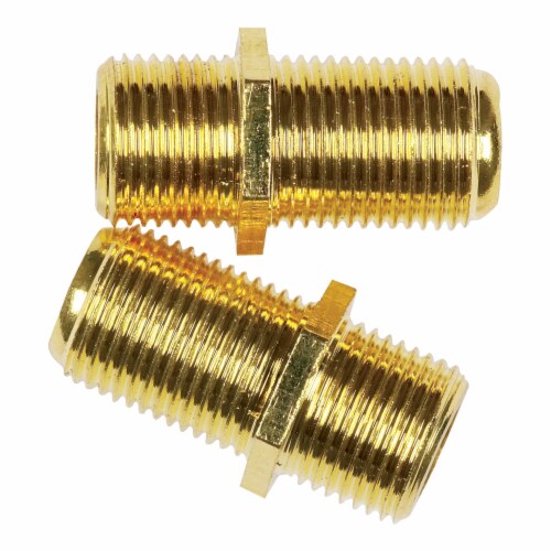 RCA In-Line Feed-Through Coax Connector (2-Pack) VH66R Perspective: bottom