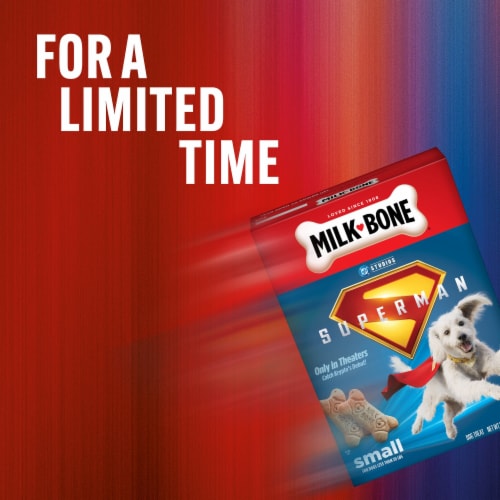 Milk-Bone Original Dog Biscuits, Small Dog Treats, Limited-Edition Superman Movie Box Perspective: bottom
