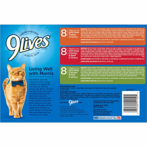 9Lives® Chicken & Beef Favorites Wet Cat Food Variety Pack Perspective: bottom