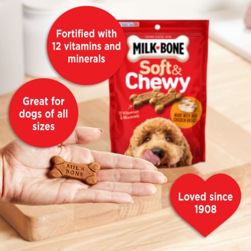Milk-Bone Soft And Chewy Dog Treats, Chicken Recipe With Chicken Breast Perspective: bottom