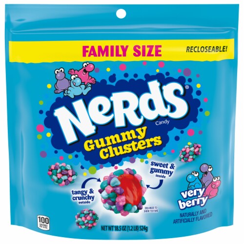 Nerds Very Berry Gummy Clusters Stand Up Bag Perspective: bottom