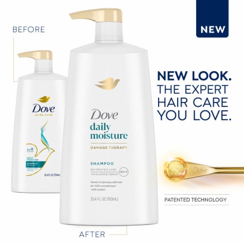 Dove Ultra Care Daily Moisture Shampoo Perspective: bottom