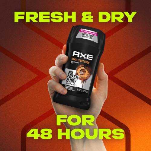 Axe Dark Temptation Men's Deodorant Stick Dark Chocolate Scent Perspective: bottom