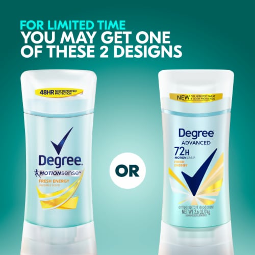 Degree Advanced Fresh Energy Antiperspirant Deodorant Perspective: bottom
