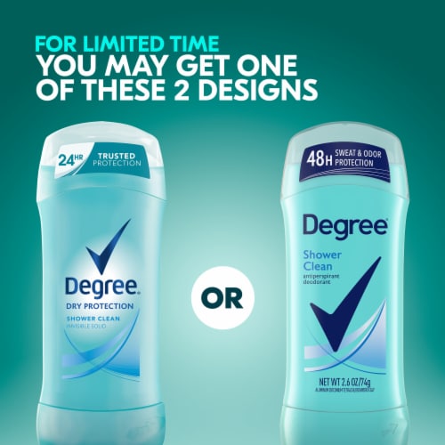 Degree Women's Antiperspirant Deodorant Stick Shower Clean Twin Pack Perspective: bottom