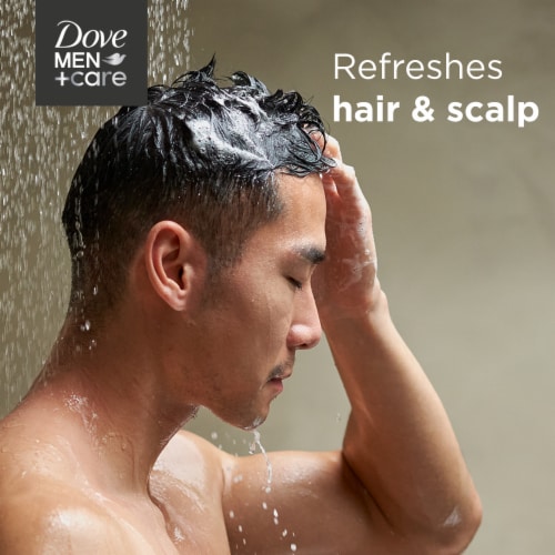 Dove Men+Care Fortifying Fresh and Clean with Caffeine 2 in 1 Shampoo and Conditioner Perspective: bottom