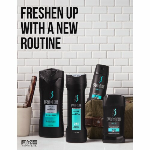 Axe Apollo Sage & Cedarwood 2 in 1 Shampoo and Conditioner Perspective: bottom