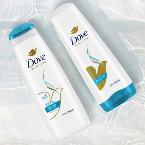 Dove Shampoo, Oxygen Moisture Volumizes Fine Hair with Bio-Nourish Complex Perspective: bottom