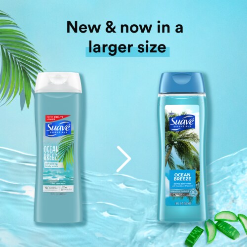 Suave Essentials Ocean Breeze Gentle Body Wash Perspective: bottom