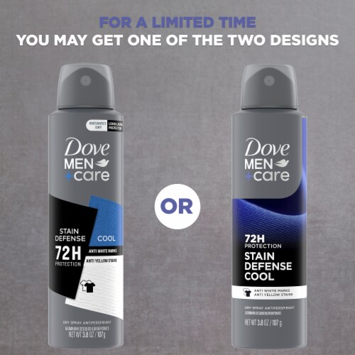 Dove Men+Care Antiperspirant Deodorant Stain Defense Cool With Triple Defense Technology Perspective: bottom