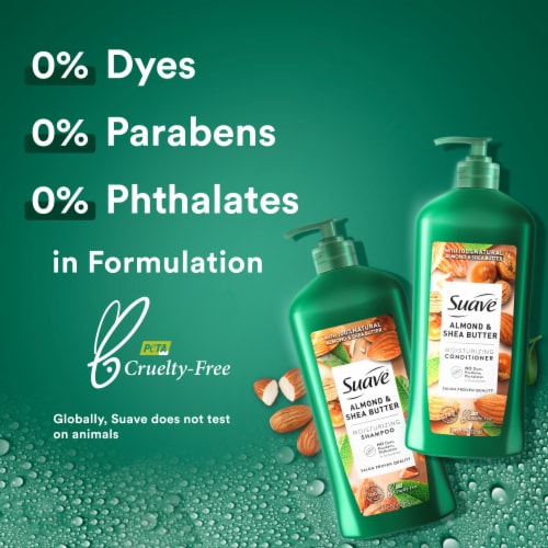 Suave Professionals Almond and Shea Butter Moisturizing Shampoo and Conditioner Perspective: bottom