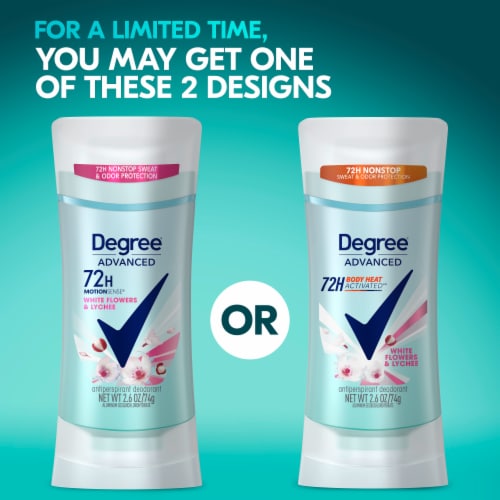Degree Advanced Women's Antiperspirant Deodorant Stick White Flowers & Lychee Perspective: bottom