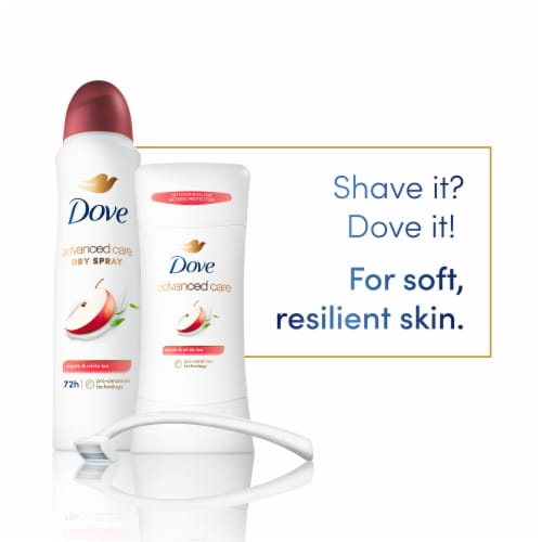 Dove Advanced Care Women's Antiperspirant Deodorant Spray Apple & White Tea Perspective: bottom