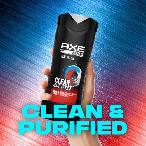 AXE Total Fresh 3-In-1 Body Wash Shampoo & Conditioner Perspective: bottom