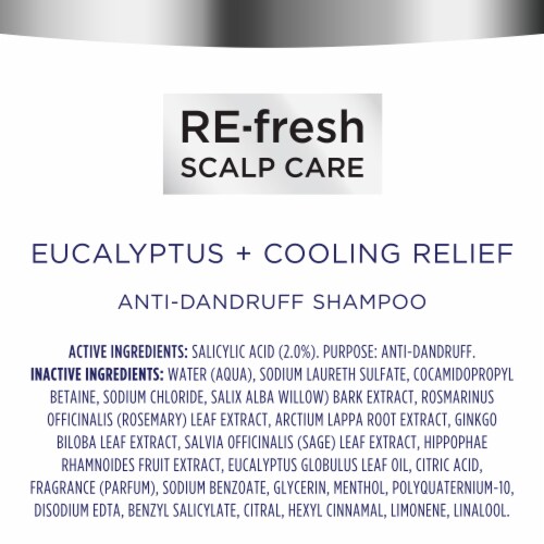 RE-fresh Silicone-Free Eucalyptus & Cooling Relief Anti-Dandruff Shampoo Perspective: bottom