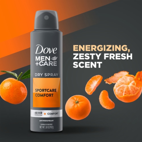 Dove Men+Care SportCare Comfort Dry Spray Antiperspirant Deodorant Perspective: bottom