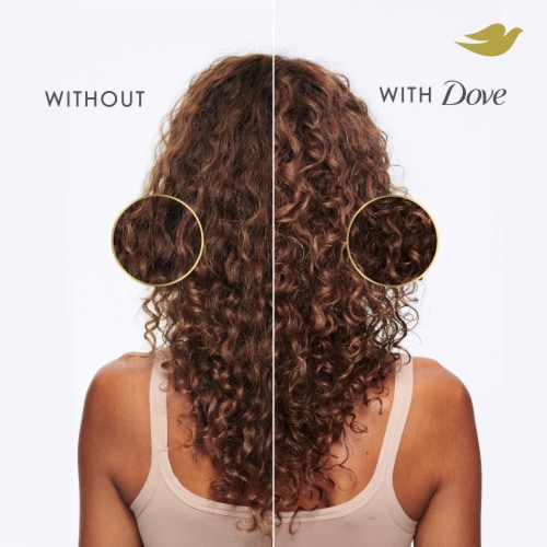 Dove Coconut & Hydration Shampoo and Conditioner Perspective: bottom