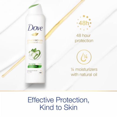 Dove Advanced Care Cool Essentials Dry Spray Antiperspirant Deodorant Perspective: bottom