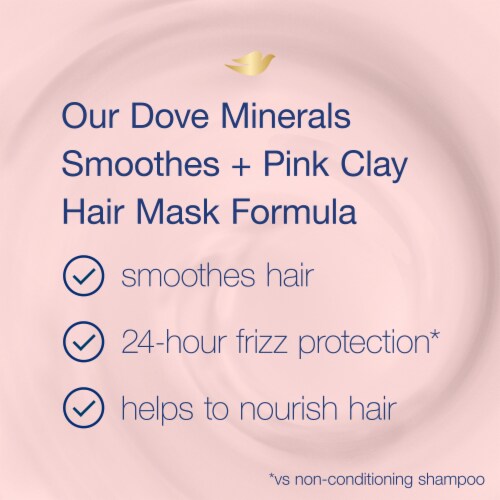 Dove Smooths Pink Clay Mineral Hair Mask Perspective: bottom