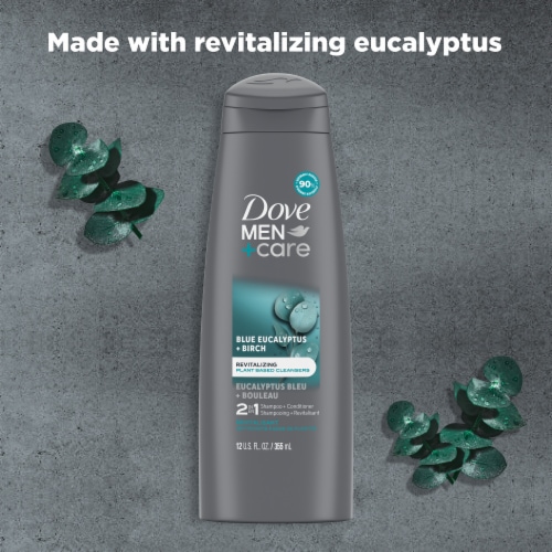 Dove Men+Care Eucalyptus & Birch Shampoo & Conditioner Perspective: bottom