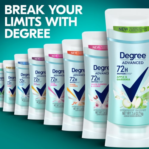 Degree Advanced Apple & Gardenia Antiperspirant Deodorant Perspective: bottom