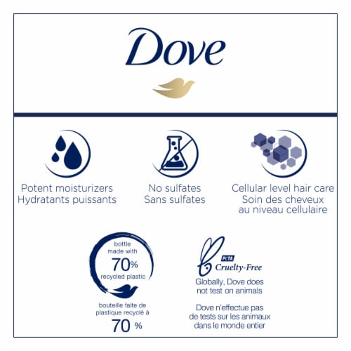 Dove Hair Therapy Hydration Spa Shampoo for Dry Hair Perspective: bottom
