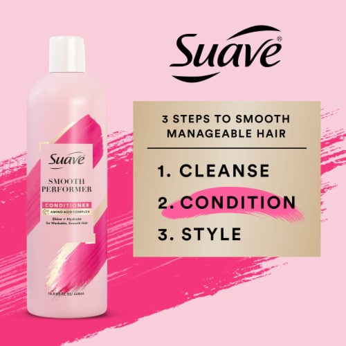 Suave Pink Smooth Performer Smoothing Conditioner Perspective: bottom
