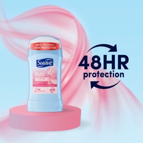 Suave Deodorant Powder Antiperspirant & Deodorant Stick Perspective: bottom