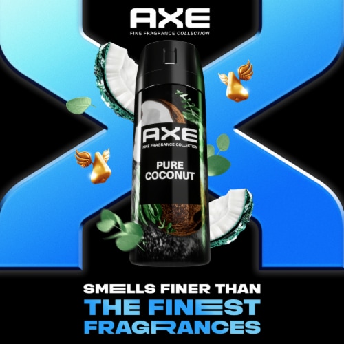 Axe Fine Fragrance Collection Men's Premium Deodorant Body Spray Pure Coconut Aluminum-Free Perspective: bottom