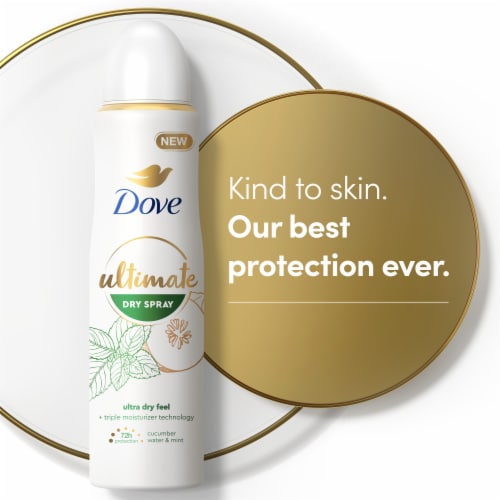 Dove Ultimate Cucumber Water & Mint Dry Spray Antiperspirant Perspective: bottom