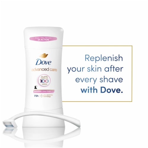 Dove Advanced Care Clear Finish Antiperspirant Deodorant Stick Perspective: bottom