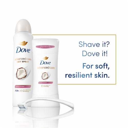 Dove Advanced Care Women's Antiperspirant Deodorant Dry Spray Caring Coconut Perspective: bottom