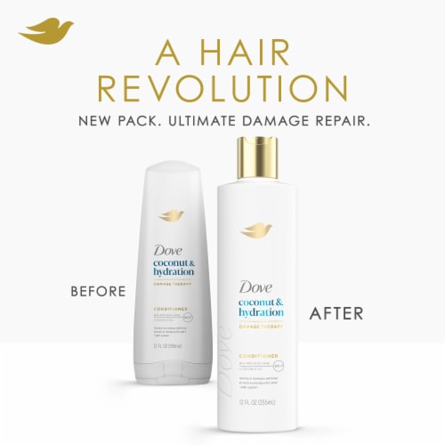 Dove Coconut & Hydration Conditioner, Coconut Perspective: bottom