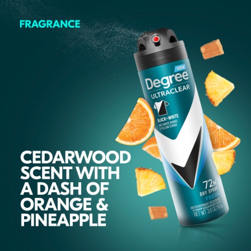 Degree Men UltraClear Fresh Antiperspirant Deodorant Dry Spray Perspective: bottom