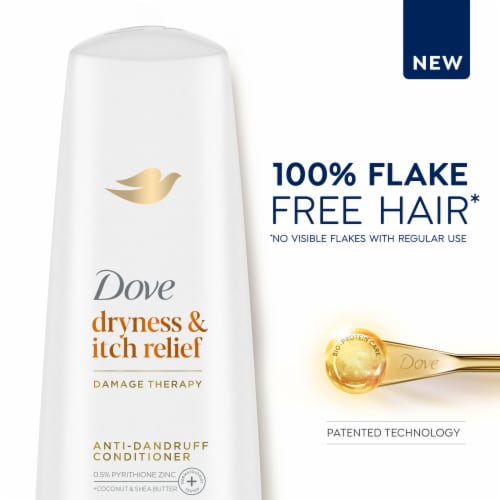 Dove Conditioner, DermaCare Scalp Anti-Dandruff for Itchy Scalp with Pyrithione Zinc Perspective: bottom