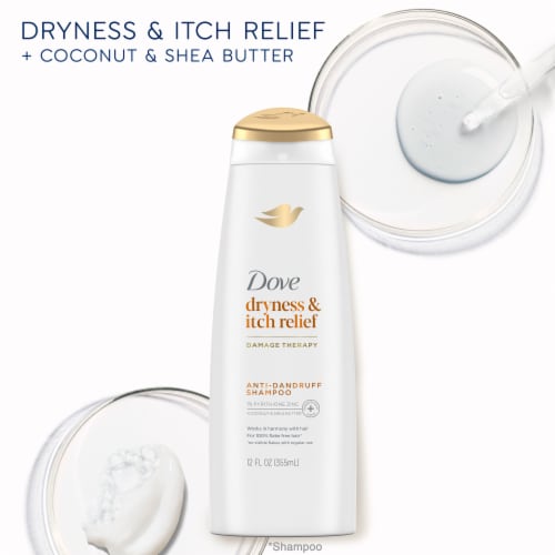 Dove Shampoo, DermaCare Scalp Anti-Dandruff for Itchy Scalp with Pyrithione Zinc Perspective: bottom