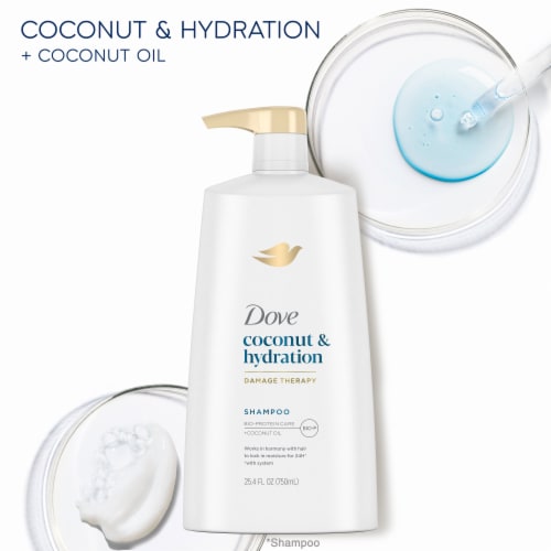 Dove Shampoo for Dry Hair Shampoo with Oil Blend of Coconut, Jojoba & Sweet Almond Perspective: bottom