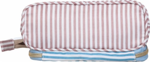 Scunci Stripe Cosmetic Bag Perspective: bottom