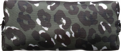 Scunci Leopard Small Clutch - Green Perspective: bottom