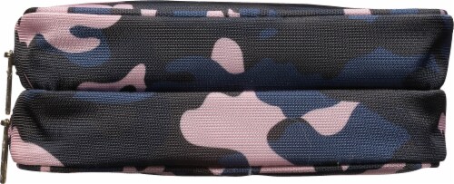 Scunci Camo Cosmetic Bag - Blue Perspective: bottom
