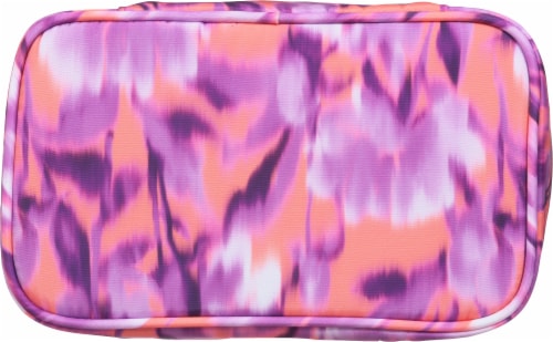 Scunci Floral Cosmetic Bag - Coral Perspective: bottom